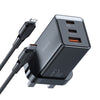Mcdodo 155 67W 2C1U Gan5 mini Fast Charger Pro (UK plug) -with Type-c to Lightning Cable 1.2m