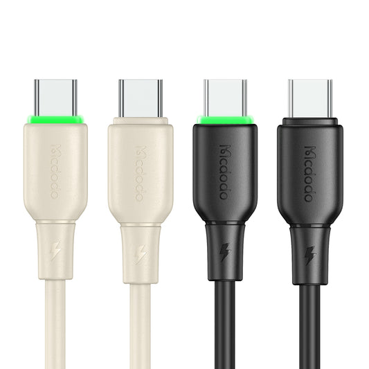 Mcdodo 477 Silicone USB C to USB C 65W Data Cable with LED 1.2m