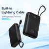 Mcdodo 371 22.5W PD+QC 20000mAh Power Bank Built-in Lightning Cable with Digital Display