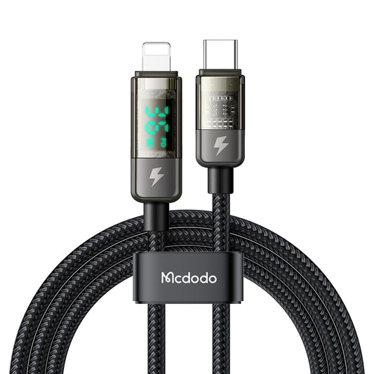 Mcdodo 360 Auto Power Off 36W Charging Power Display Type-C to Lightning Cable 1.2m 1.8m