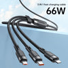 Mcdodo Grenade Series 3 in 1 6A super fast charging cable 1.2m