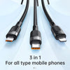 Mcdodo Grenade Series 3 in 1 6A super fast charging cable 1.2m