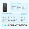Mcdodo Mecha Series GaN 65W Dual Type-C + USB Mini Size Wall Charger Set (EU/UK/US plug)