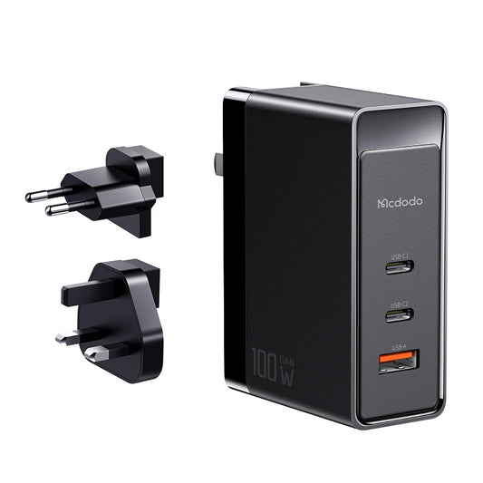 Mcdodo 100W GaN Dual Type-C + USB Universal Charger (EU/UK/US)