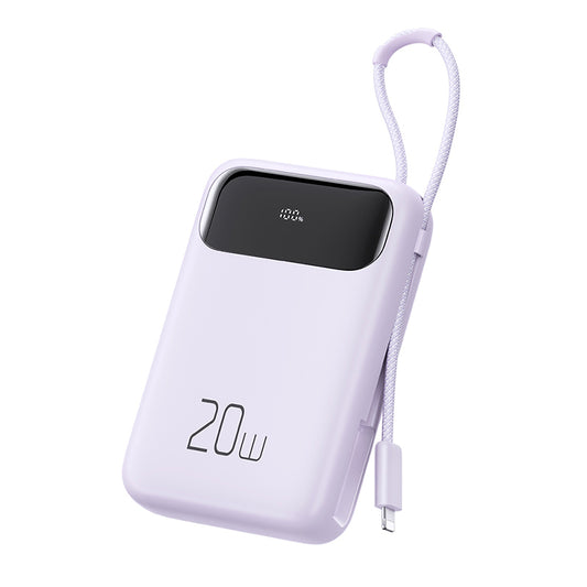 Mcdodo 325 20W PD+QC 10000mAh Power Bank Built-in Cable with Digital Display（For Lightning)