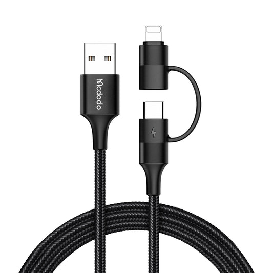 Mcdodo Atom Series 2 in 1 Lightning+Type-C Cable 1.2m with LED