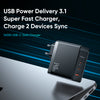 Mcdodo 140W GaN 5 Pro Dual Type-C + USB  Fast Charger (EU plug)