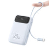 Mcdodo 324 20W PD+QC 10000mAh Power Bank Built-in Cable with Digital Display（For Type-C)