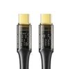 Mcdodo Amber Series Type-C to Type-C PD 100W Transparent Data Cable 1.2m 1.8m
